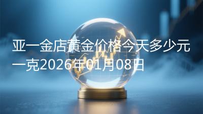 亚一金店黄金价格今天多少元一克2026年01月08日