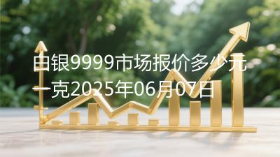 白银9999市场报价多少元一克2025年06月07日