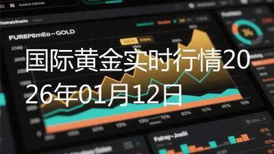国际黄金实时行情2026年01月12日