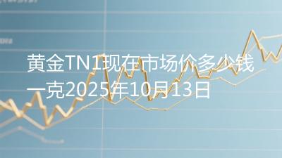 黄金TN1现在市场价多少钱一克2025年10月13日