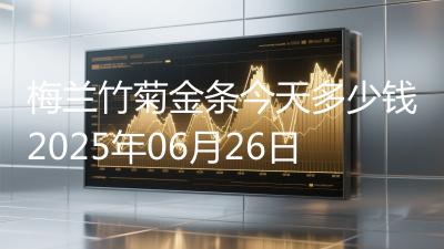 梅兰竹菊金条今天多少钱2025年06月26日