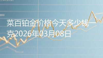 菜百铂金价格今天多少钱一克2026年03月08日