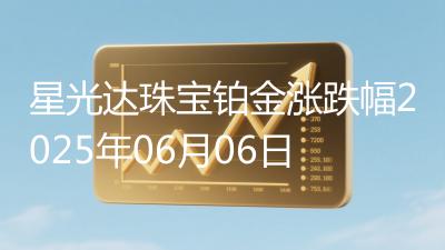 星光达珠宝铂金涨跌幅2025年06月06日
