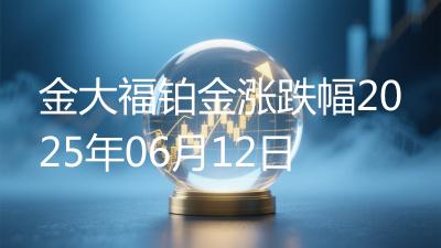 金大福铂金涨跌幅2025年06月12日