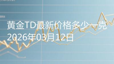 黄金TD最新价格多少一克2026年03月12日