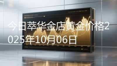 今日萃华金店黄金价格2025年10月06日