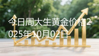 今日周大生黄金价格2025年10月02日
