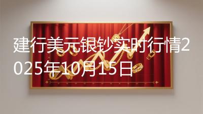 建行美元银钞实时行情2025年10月15日