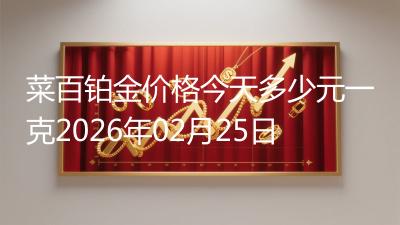 菜百铂金价格今天多少元一克2026年02月25日