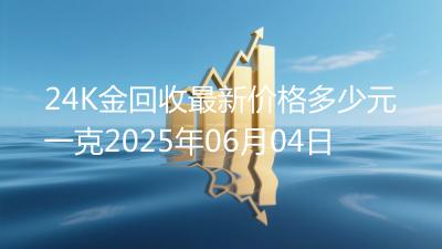 24K金回收最新价格多少元一克2025年06月04日