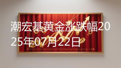 潮宏基黄金涨跌幅2025年07月22日