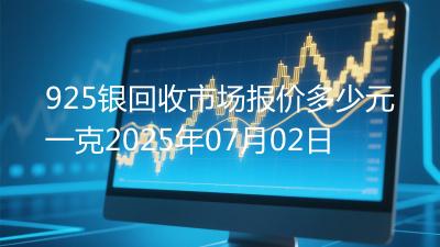 925银回收市场报价多少元一克2025年07月02日