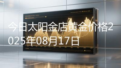 今日太阳金店黄金价格2025年08月17日