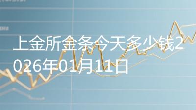 上金所金条今天多少钱2026年01月11日