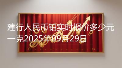 建行人民币铂实时报价多少元一克2025年09月29日