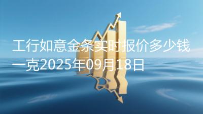 工行如意金条实时报价多少钱一克2025年09月18日
