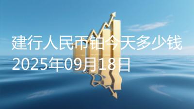 建行人民币铂今天多少钱2025年09月18日