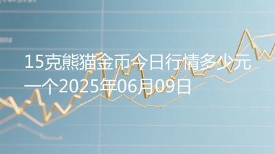 15克熊猫金币今日行情多少元一个2025年06月09日