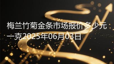 梅兰竹菊金条市场报价多少元一克2025年06月03日