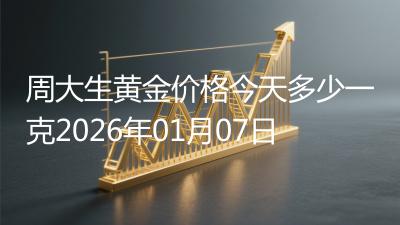 周大生黄金价格今天多少一克2026年01月07日