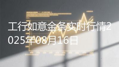工行如意金条实时行情2025年08月16日