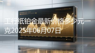 工行纸铂金最新价格多少元一克2025年06月07日