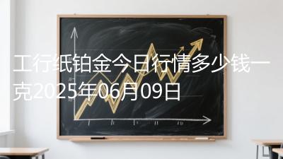 工行纸铂金今日行情多少钱一克2025年06月09日