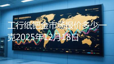 工行纸钯金市场报价多少一克2025年12月18日