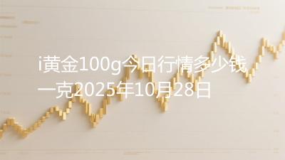 i黄金100g今日行情多少钱一克2025年10月28日