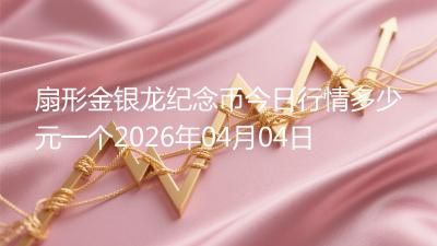 扇形金银龙纪念币今日行情多少元一个2026年04月04日