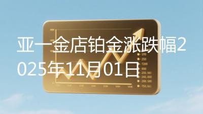 亚一金店铂金涨跌幅2025年11月01日