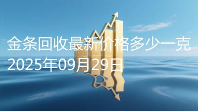 金条回收最新价格多少一克2025年09月29日