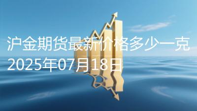 沪金期货最新价格多少一克2025年07月18日