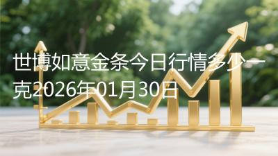 世博如意金条今日行情多少一克2026年01月30日