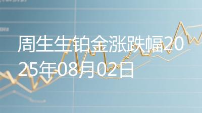 周生生铂金涨跌幅2025年08月02日