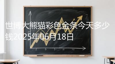 世博大熊猫彩色金条今天多少钱2025年06月18日