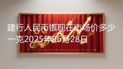 建行人民币银现在市场价多少一克2025年06月28日
