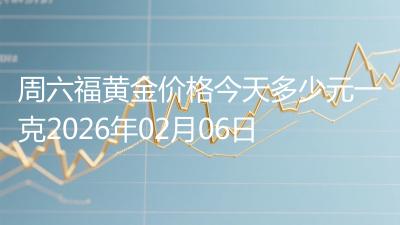 周六福黄金价格今天多少元一克2026年02月06日