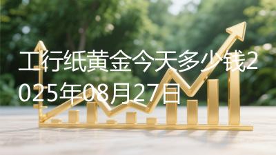 工行纸黄金今天多少钱2025年08月27日