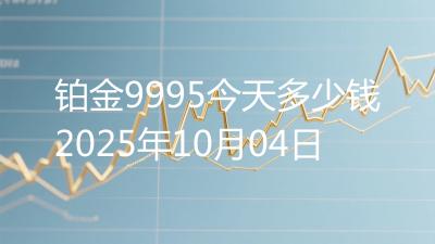 铂金9995今天多少钱2025年10月04日