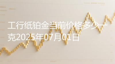 工行纸铂金当前价格多少一克2025年07月01日