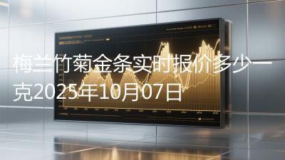 梅兰竹菊金条实时报价多少一克2025年10月07日