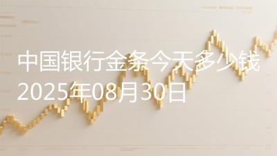 中国银行金条今天多少钱2025年08月30日