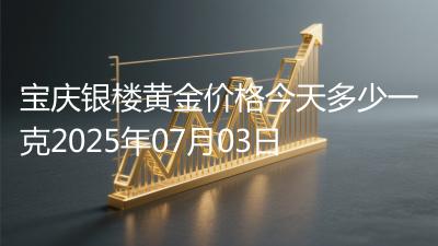 宝庆银楼黄金价格今天多少一克2025年07月03日