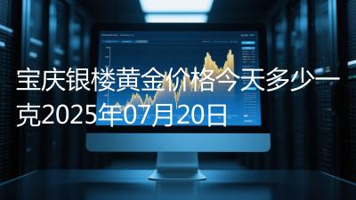 宝庆银楼黄金价格今天多少一克2025年07月20日