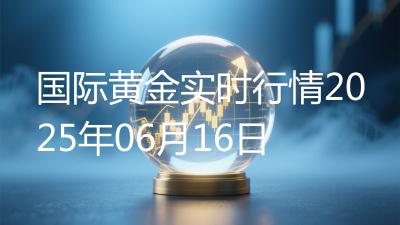 国际黄金实时行情2025年06月16日