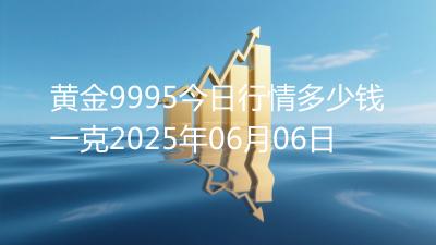 黄金9995今日行情多少钱一克2025年06月06日
