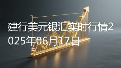 建行美元银汇实时行情2025年06月17日