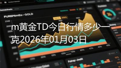 m黄金TD今日行情多少一克2026年01月03日