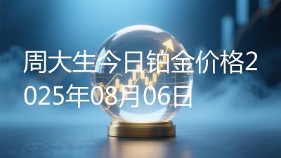 周大生今日铂金价格2025年08月06日